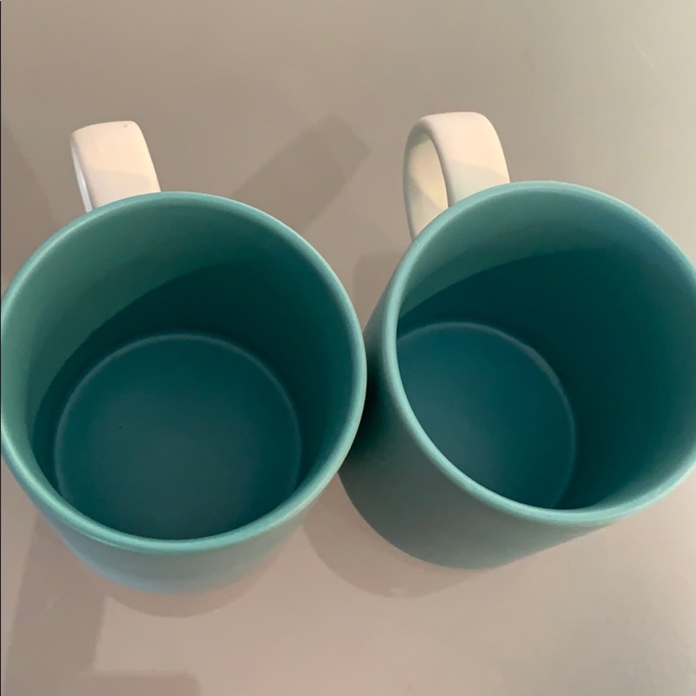 STARBUCKS SET OF 2 COFFEE MUGS AQUA PEARL POLISH - Picture 8 of 11